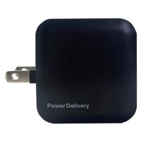 エアージェイ 【+ECO】PD20W対応(USBX2TYPE-CX1)AC充電器 BK AKJ-E20WPD3 1個