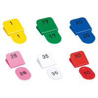 共栄プラスチック 角型親子番号札.1ー50.ピンク CT-3-1-P 1組