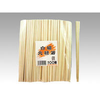 マスキ 割箸 白楊元禄8寸 100膳入 2132425 1セット(1袋×50)（直送品）