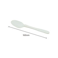 カトラリー バイオプラスプーン160 ナチュラル バラ　3000枚(100枚×30) 2140802050 ホウケン産業（直送品）