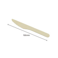 カトラリー　木製 ウッドナイフ160 バラ　3000枚(100枚×30) 605561 ホウケン産業（直送品）