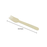 木製 ウッドフォーク160 バラ　3000枚(100枚×30) 605560 1セット(3000枚(100枚×30)入) ホウケン産業（直送品）