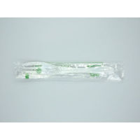 カトラリー バイオプラフォーク140 ナチュラル 個包装　3000枚(100枚×30) 896 ホウケン産業（直送品）