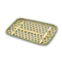 アサヒグリーン 竹かご 竹トレー 浅型(L) 400点 3709 1セット(400点入)（直送品）