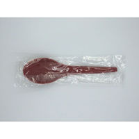 カトラリー れんげ140 エンジ 個包装　2500枚(100枚×25) 868 1セット(2500枚(100枚×25)入) ホウケン産業（直送品）