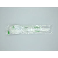 カトラリー バイオプラスプーン140 ナチュラル 個包装　3000枚(100枚×30) 894 ホウケン産業（直送品）