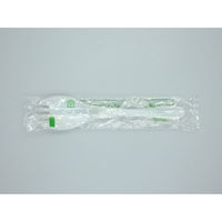 カトラリー バイオプラフォークスプーン140 ナチュラル 個包装　3000枚(100枚×30) 898 ホウケン産業（直送品）