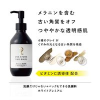 ONE STONE TWO BIRDS 洗顔だけじゃない+パックもできる洗顔料 ホワイトプレミアム 150mL