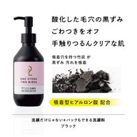 ONE STONE TWO BIRDS 洗顔だけじゃない+パックもできる洗顔料 ブラック 150mL