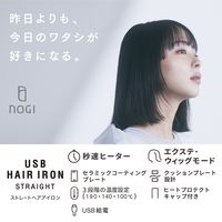 ヘアアイロン ミニ USB給電式 190/140/100℃設定可能 ホワイト HAB-HIS01UWH エレコム 1個（直送品）