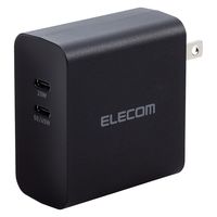 ノートPC用ACアダプタ パソコン充電器 PD 65W USB-C×2 ACDC-PD4570BK エレコム 1個