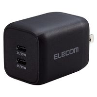 ノートPC用ACアダプター パソコン充電器 PD 65W USB-C×2 ブラック ACDC-PD4365BK エレコム 1個（直送品）