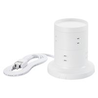 タワー型 電源タップ 延長コード コンセント 2m 2P 8個口 ほこりシャッター ホワイト ECT-2720WH エレコム 1個
