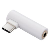 タイプC イヤホン 変換アダプタ DAC搭載 3.5mm 4極 3極 ホワイト MPA-C35DDWH エレコム 1個（直送品）