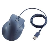 有線マウス 握りの極み 静音 5ボタン Mサイズ ブルー M-XGM30UBSKBU エレコム 1個
