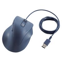 有線マウス 握りの極み 静音 5ボタン XLサイズ ブルー M-XGXL30UBSKBU エレコム 1個
