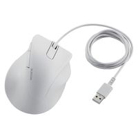 有線マウス 握りの極み 静音 5ボタン XLサイズ ホワイト M-XGXL30UBSKWH エレコム 1個