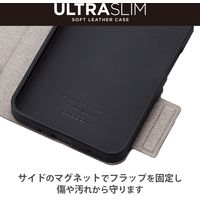 AQUOS wish3 ケース ソフトレザー 手帳型 マグネット 超軽量 ネイビー PM-S233PLFUNV エレコム 1個