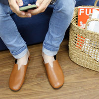 【アウトレット】パラデック レ プリエノイエ 携帯スリッポンMキャメルブラウン PLN-5BR 1足