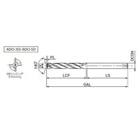 オーエスジー 超硬ドリル ADO-3D 10.75-11 1PC（直送品）