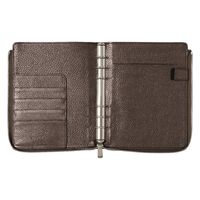 システム手帳本革カバー クオバディス タイマー１７／レザー　Ｌジップカバー／メタリック ブロンズ 1枚（直送品）