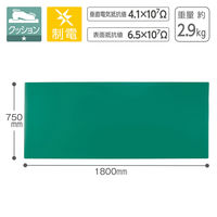 テラモト 制電クッションデスクマット 1800×750mm MR1551801 1枚（直送品）