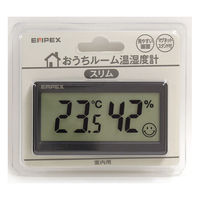 エンペックス気象計 おうちルーム温湿度計スリム黒 TD-8512 1個