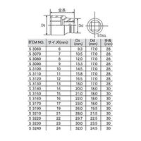 ソケット 3/8"24mm S3240 1個 スエカゲツール（直送品）