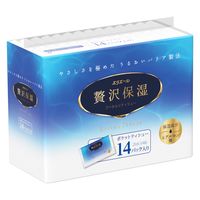 ティッシュペーパー ポケットティッシュ 14組（14個入） エリエール贅沢保湿ポケット 1セット（16パック） 大王製紙