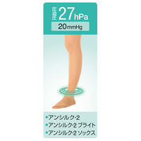 アルケア アンシルク・2ブライト ハイソックス(つま先あり) 18553 1箱(1足入)