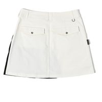 クアルトユナイテッド サイドプリーツデニムスカート　WHT　L N5081-B 1点（直送品）