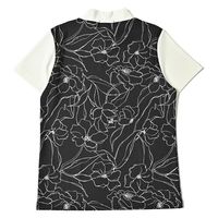 クアルトユナイテッド モノトーン花柄モックネックシャツ　BLK　S A0188-B 1点（直送品）