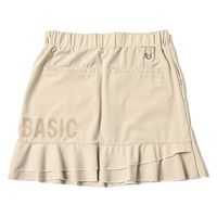 クアルトユナイテッド ロゴ入りフリルスカート　BEG　M A0187-B 1点（直送品）