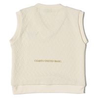 クアルトユナイテッド ヘリンボーン柄ビッグシルエットベスト　NATURAL　L N5043 1点（直送品）