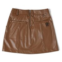 クアルトユナイテッド フェイクレザースカート　BRW　L N5040 1点（直送品）