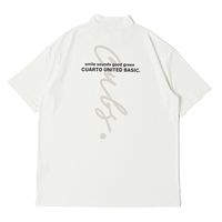 クアルトユナイテッド バックプリントモックネックシャツ　WHT　L A0192MEN-B 1点（直送品）
