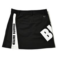 クアルトユナイテッド サイドビッグロゴ配色スカート　BLK　L A0138 1点（直送品）