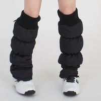 クアルトユナイテッド 後ろリボン中綿レッグウォーマー　BLK　F U8055 1点（直送品）