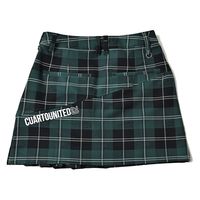 クアルトユナイテッド チェック柄切替プリーツスカート　GRE　S A0139 1点（直送品）