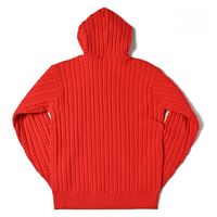 クアルトユナイテッド 軽量ケーブルニットパーカー　RED　L M3463MEN 1点（直送品）