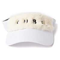 クアルトユナイテッド 切替ファーサンバイザー　IVORY　F U8059 1点（直送品）