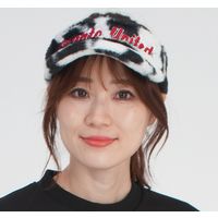 クアルトユナイテッド アニマル柄ファーサンバイザー　BLK　F U8054 1点（直送品）