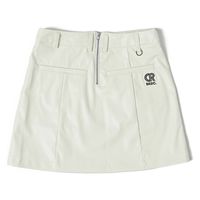 クアルトユナイテッド フェイクレザースカート　WHT　L N5040 1点（直送品）