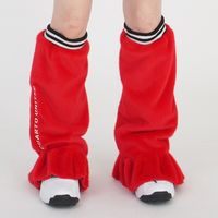 クアルトユナイテッド フリルファーレッグウォーマー　RED　F U8057 1点（直送品）