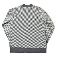クアルトユナイテッド ヘリンボーン柄ニットトップス(メンズ)　WHT　M M3458MEN 1点（直送品）