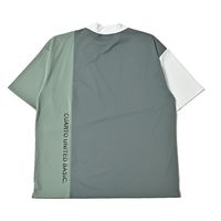 クアルトユナイテッド 配色切替モックネックシャツ　WHT×KHA　XL N5078MEN-B 1点（直送品）