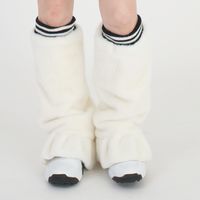 クアルトユナイテッド フリルファーレッグウォーマー　WHT　F U8057 1点（直送品）
