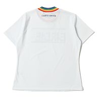 クアルトユナイテッド レインボーリブ半袖トップス　WHT　M N5063 1点（直送品）
