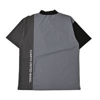クアルトユナイテッド 配色切替モックネックシャツ　CHARCOAL　XXL N5078MEN-B 1点（直送品）