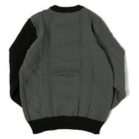 クアルトユナイテッド ケーブル切替ニットトップス　CHARCOAL　L M3460MEN 1点（直送品）